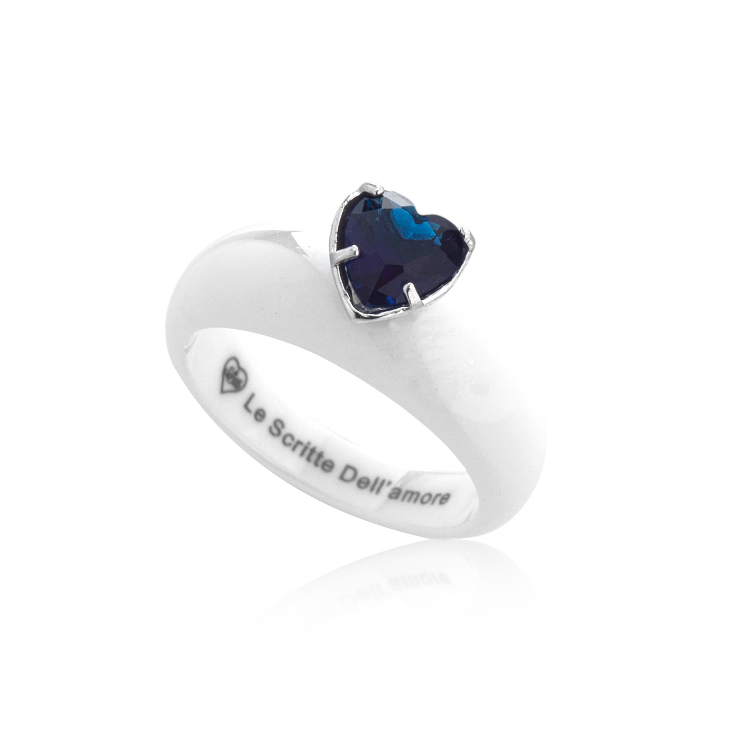 Anello fascia stretta con cuore XS