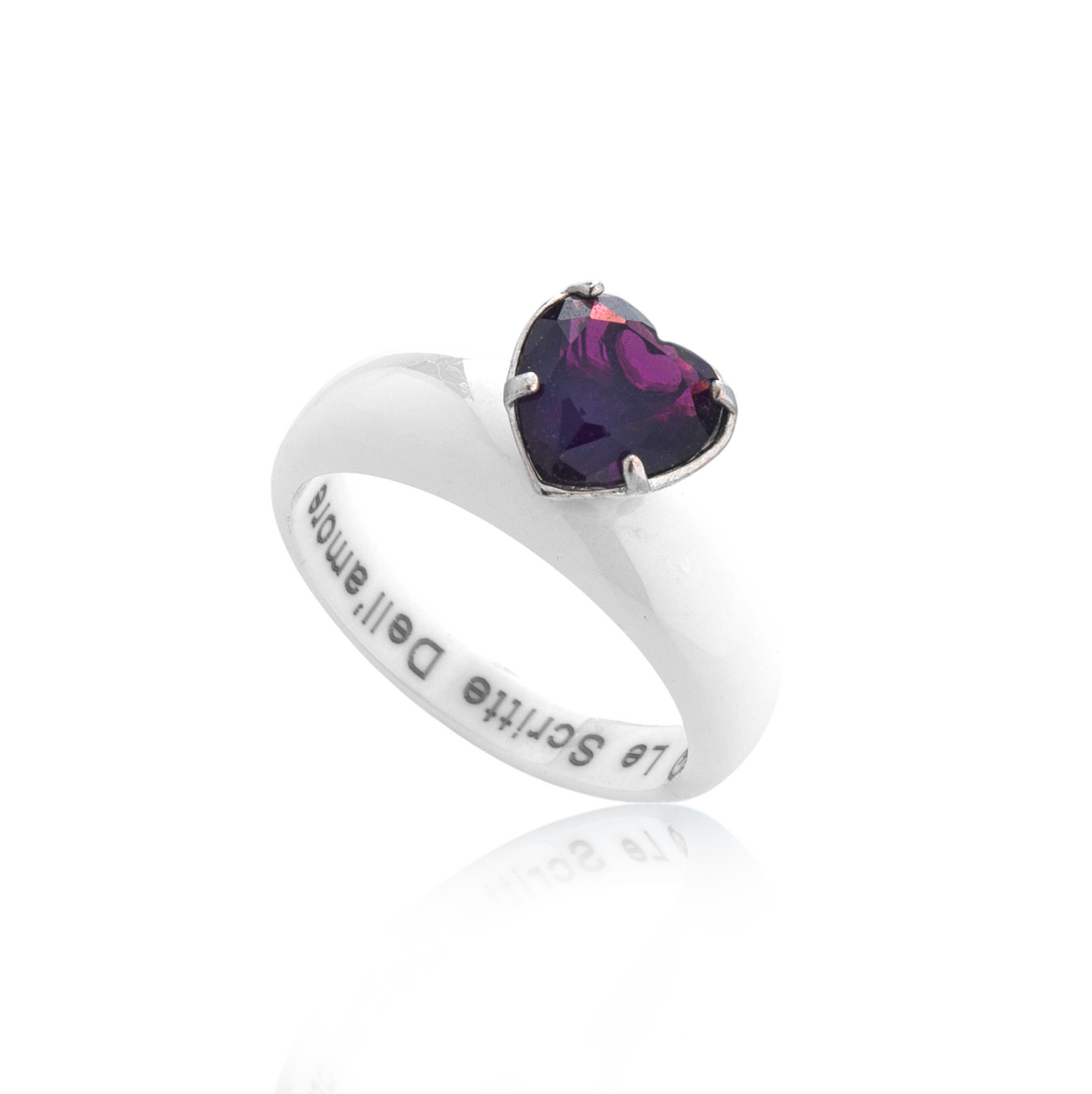 Anello fascia stretta con cuore S