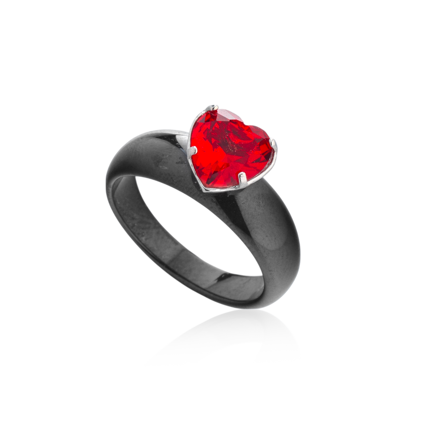 Anello fascia stretta con cuore S
