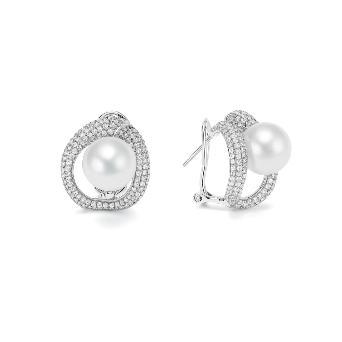 Orecchini fascia perla e swarovski