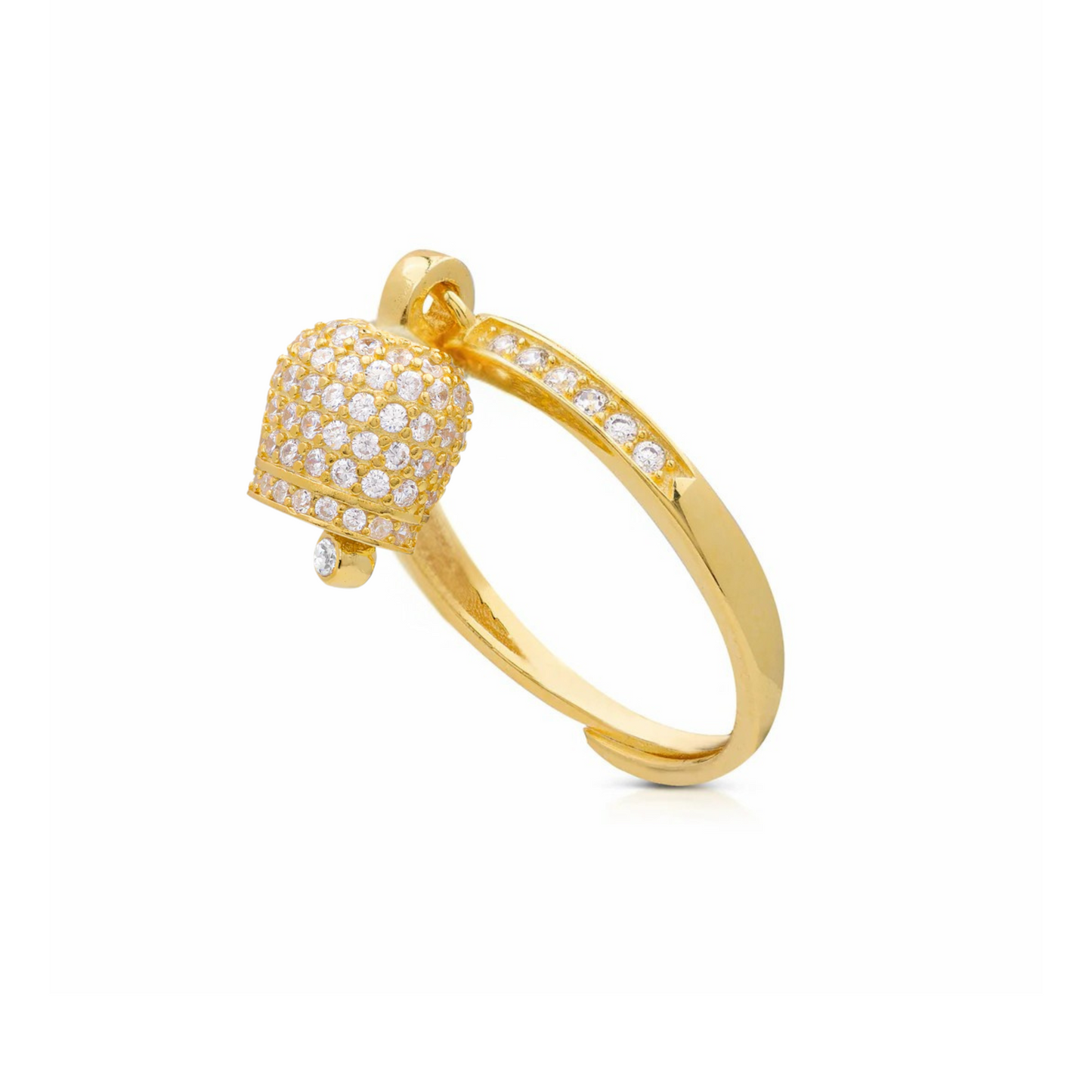 Anello campanella pavè piccola