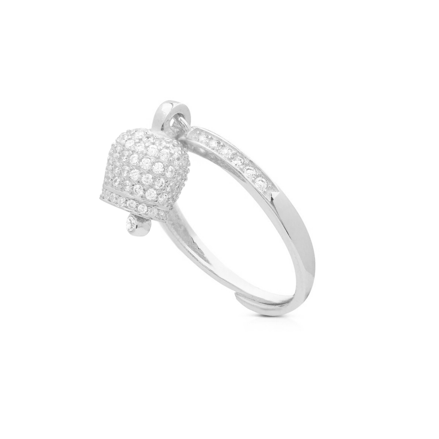Anello campanella pavè piccola