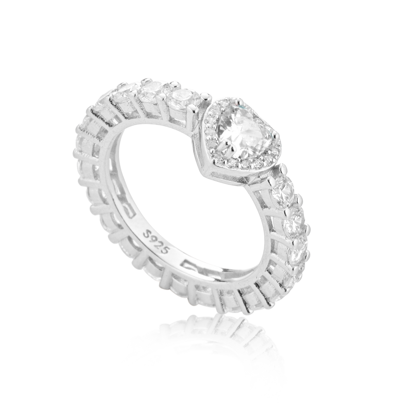 Heart tennis ring
