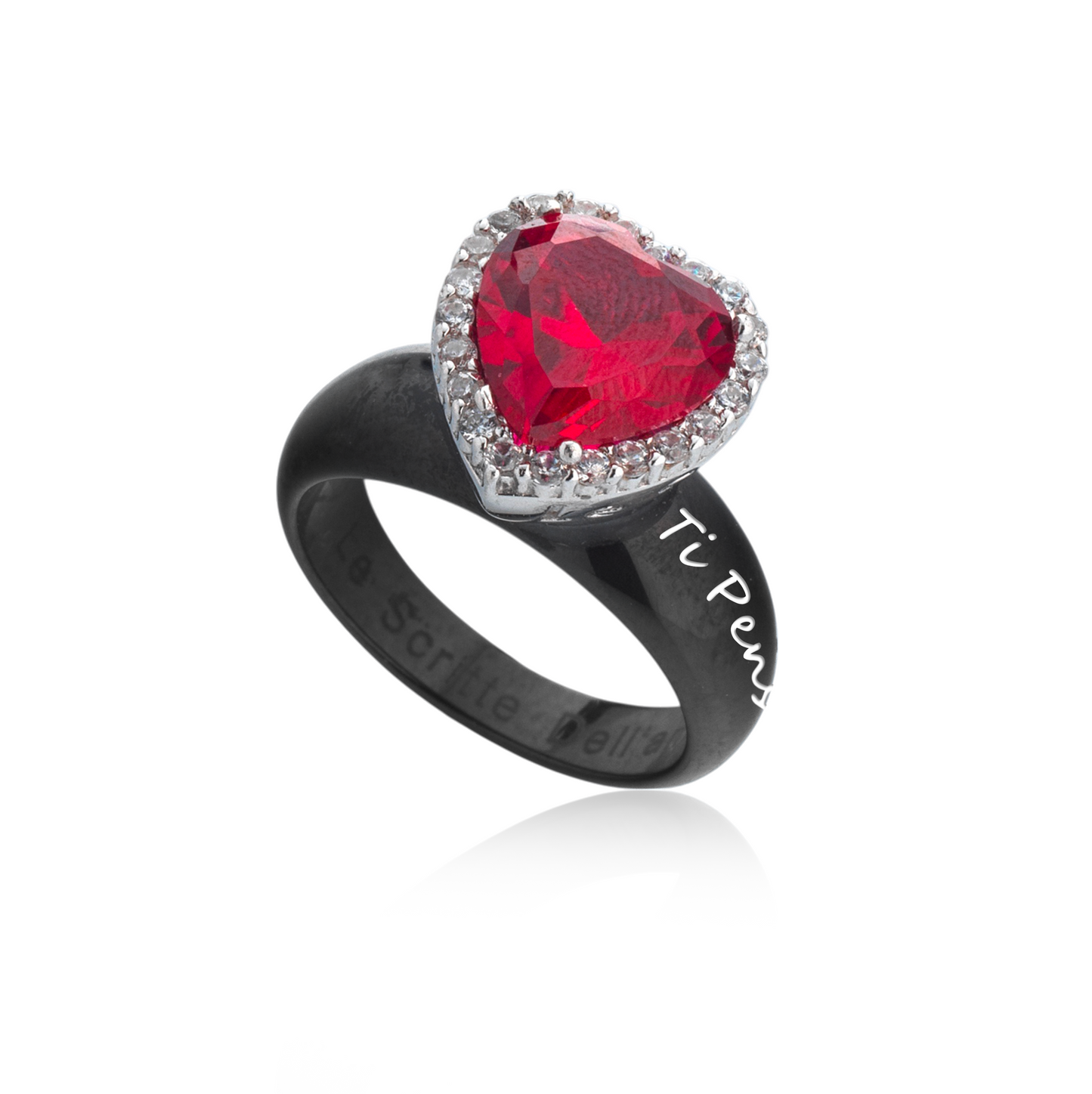 Anello fascia stretta con cuore M