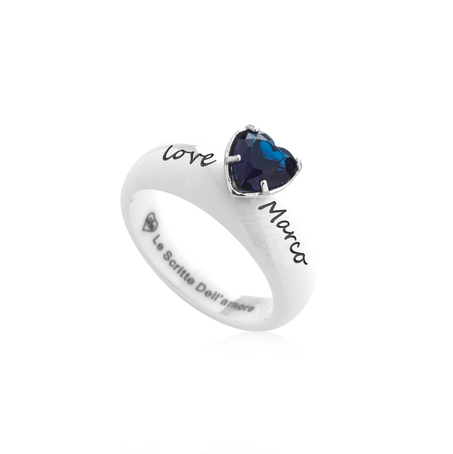 Anello fascia stretta con cuore XS