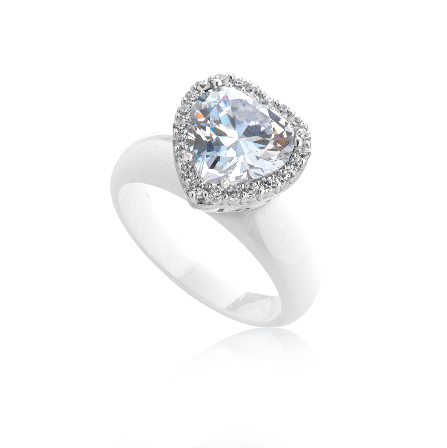 Anello fascia stretta con cuore M