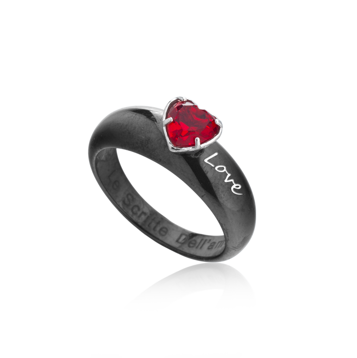 Anello fascia stretta con cuore XS