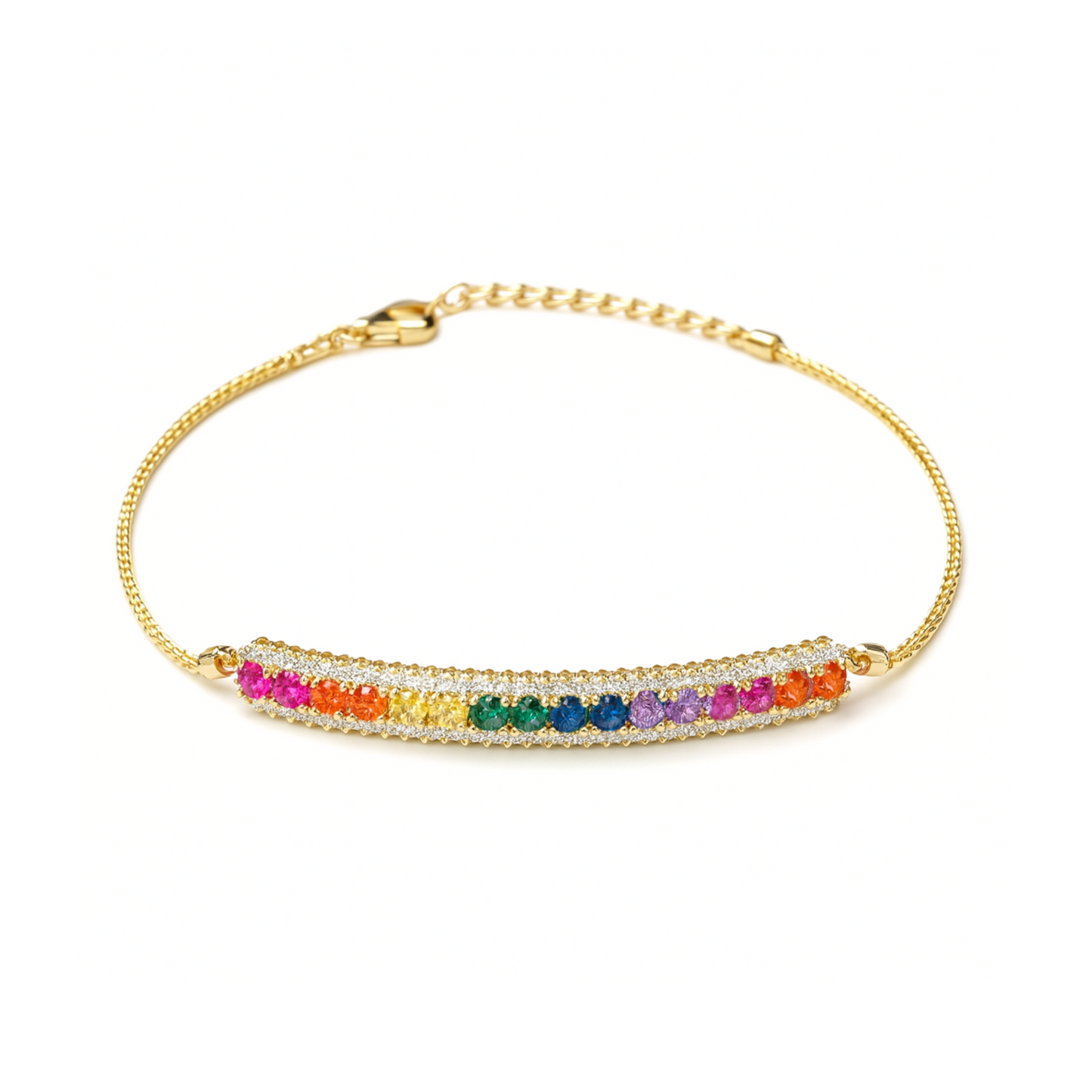 Bracciale uomo con barretta multicolor