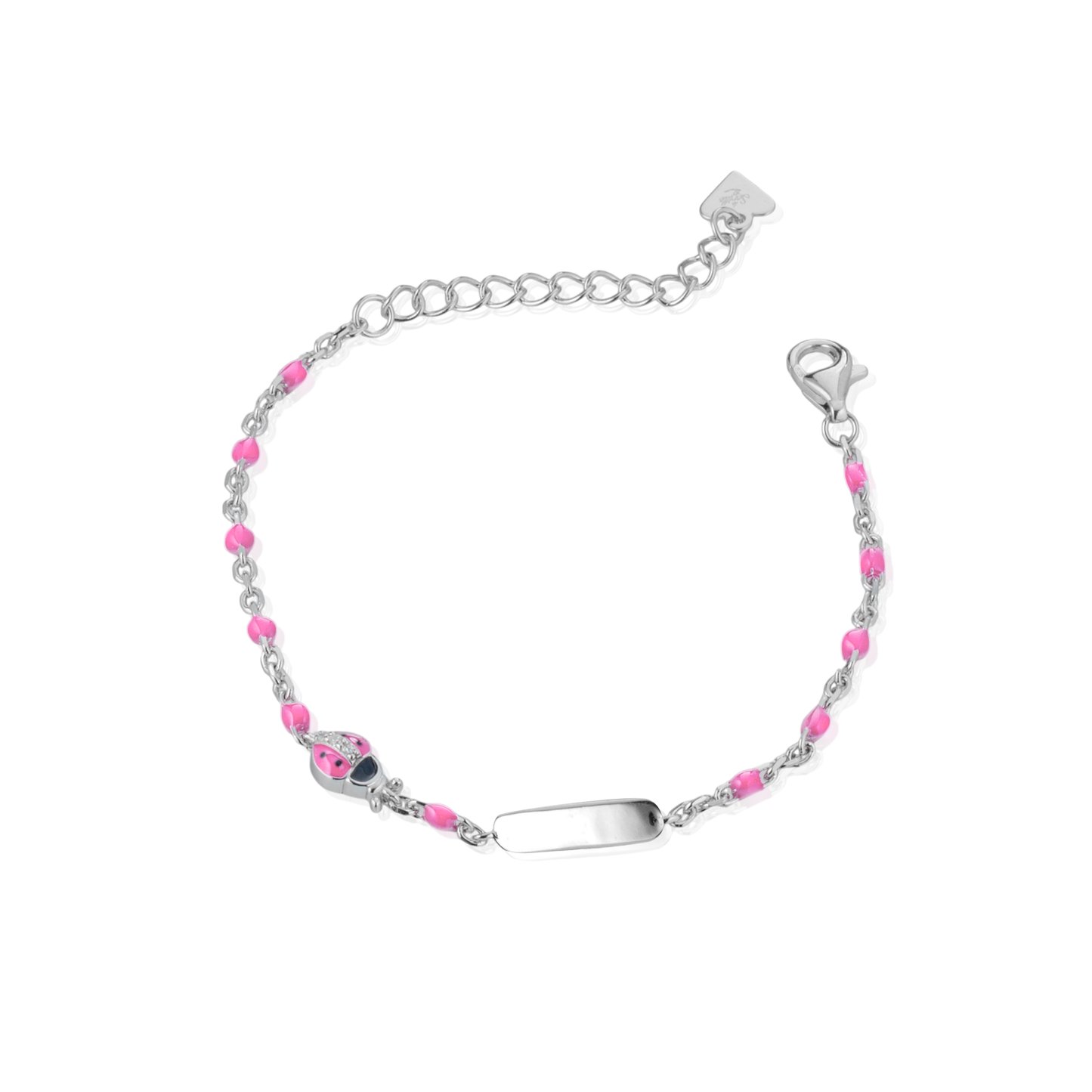 Bracciale baby targa con coccinella