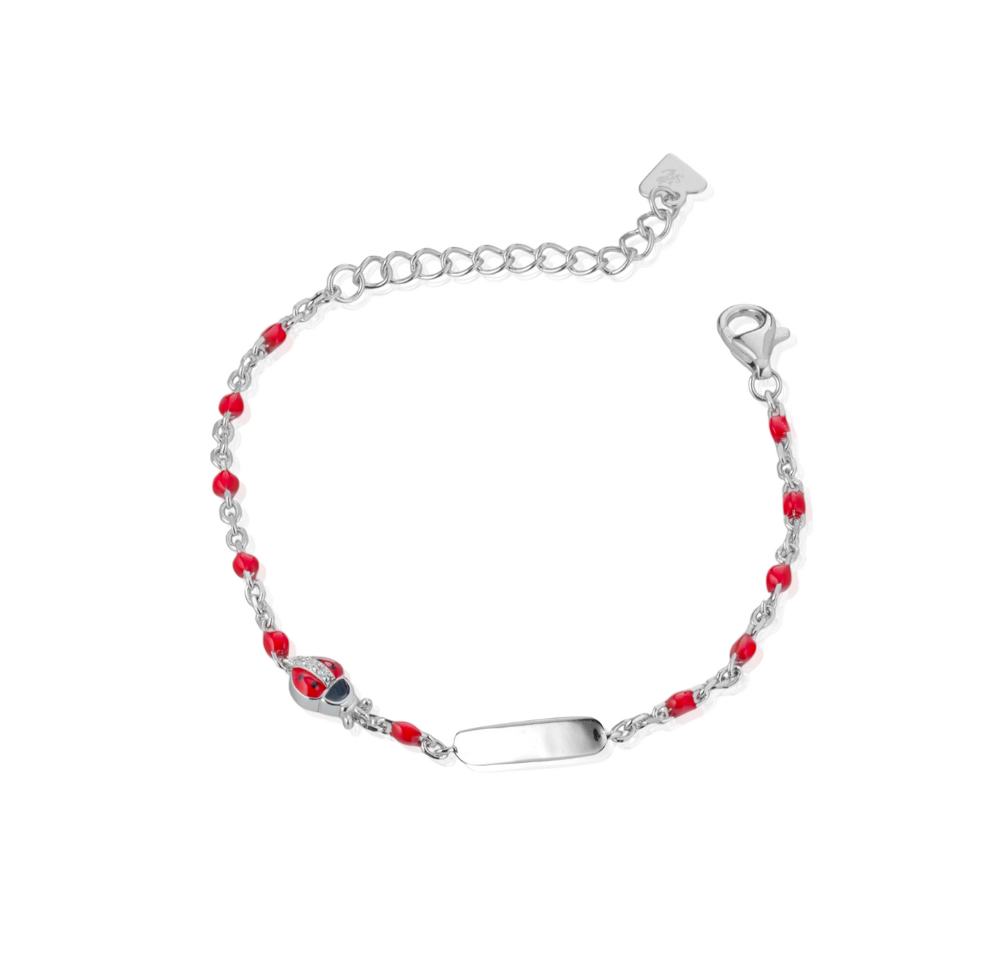 Bracciale baby targa con coccinella