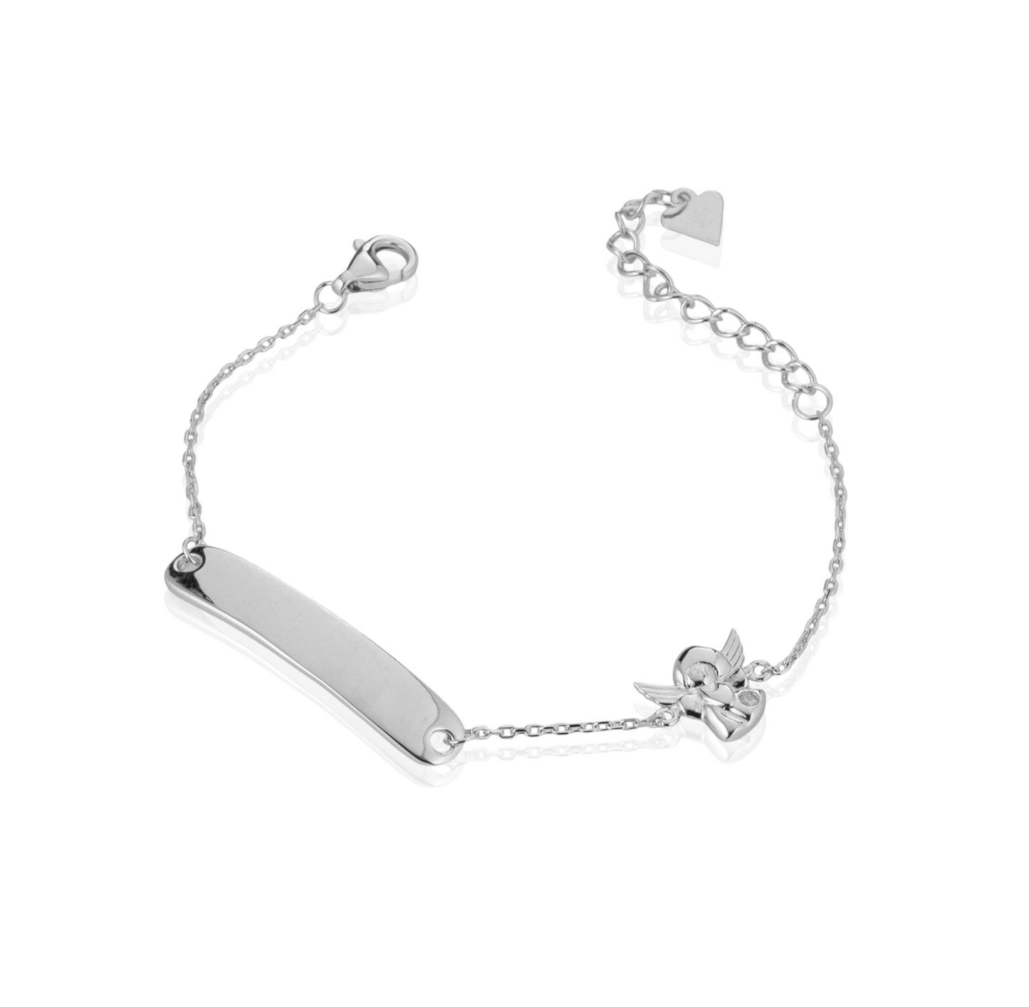Bracciale baby targa con angelo