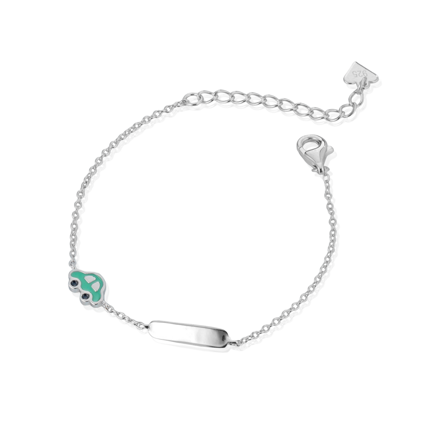 Bracciale baby targa con macchina