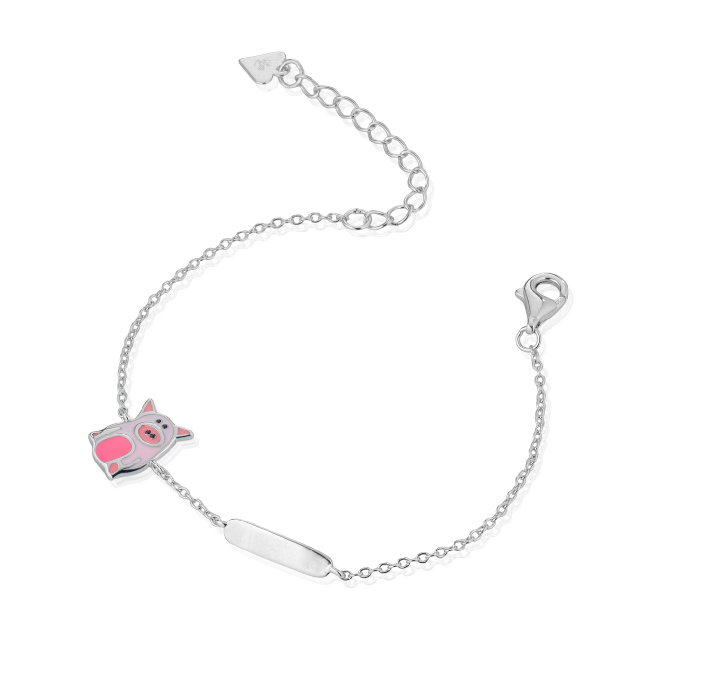 Bracciale baby targa con pig