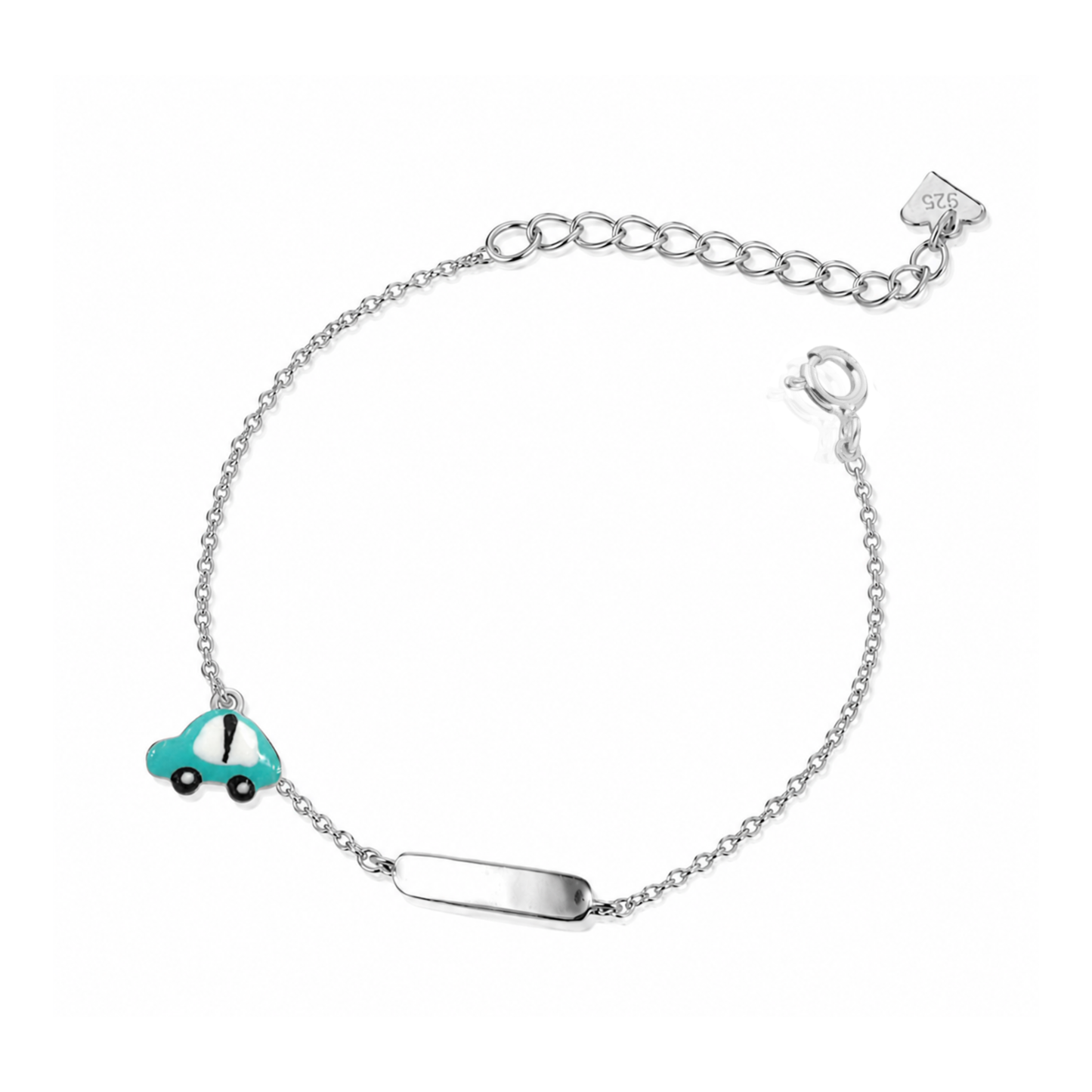 Bracciale baby targa con macchina