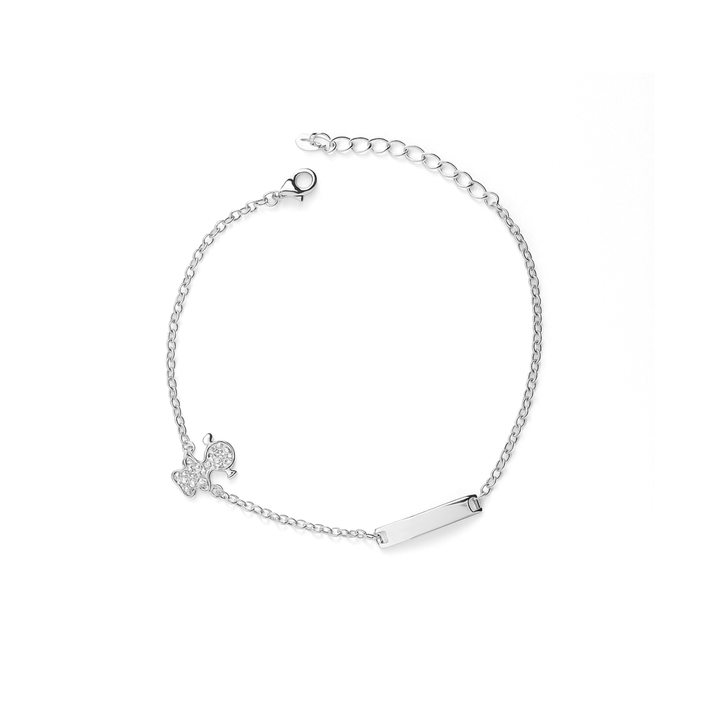 Bracciale baby targa con bimba
