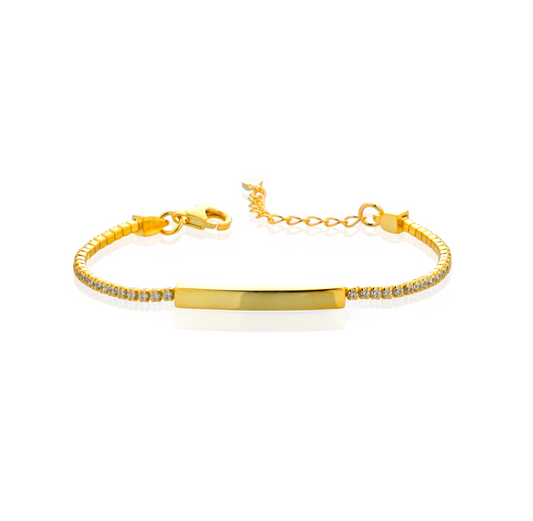 Bracciale baby tennis con targa