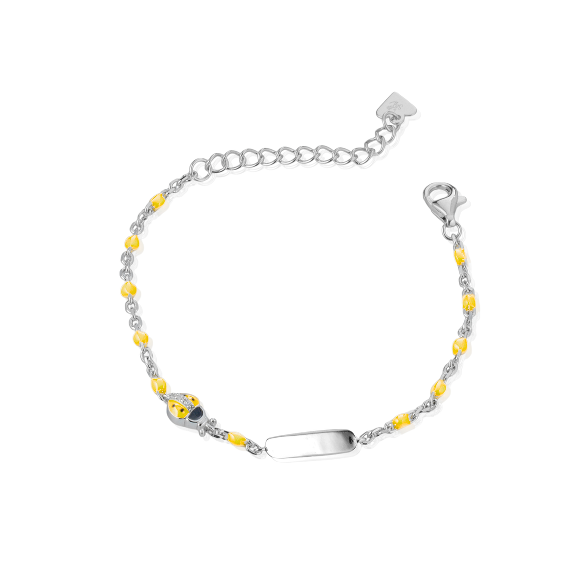 Bracciale baby targa con coccinella