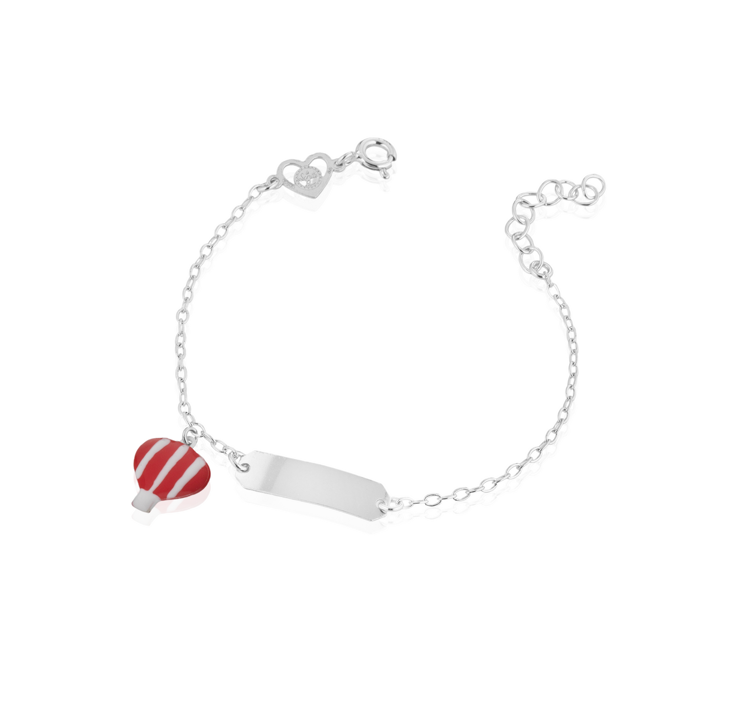 Bracciale baby targa con mongolfiera