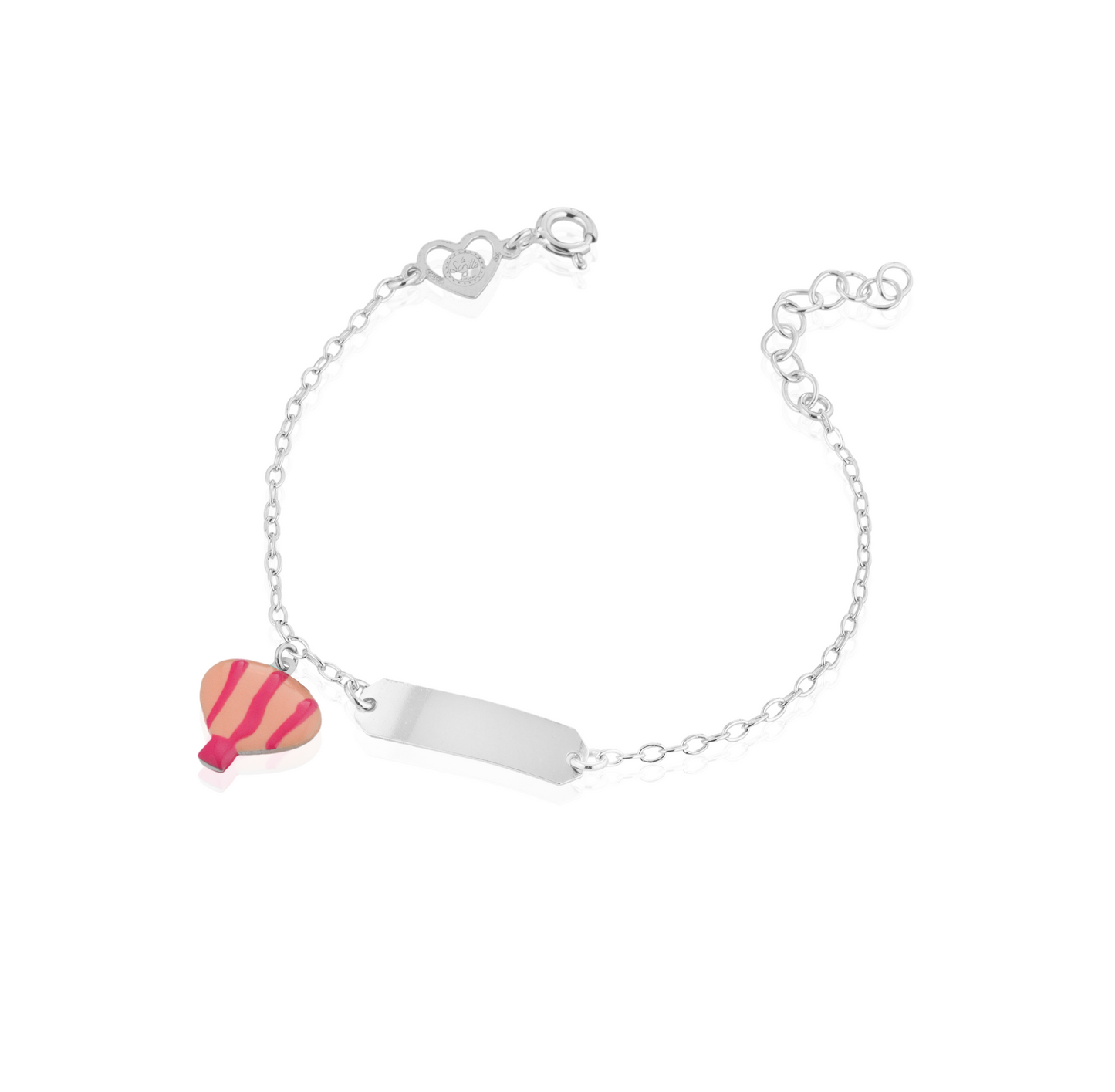 Bracciale baby targa con mongolfiera