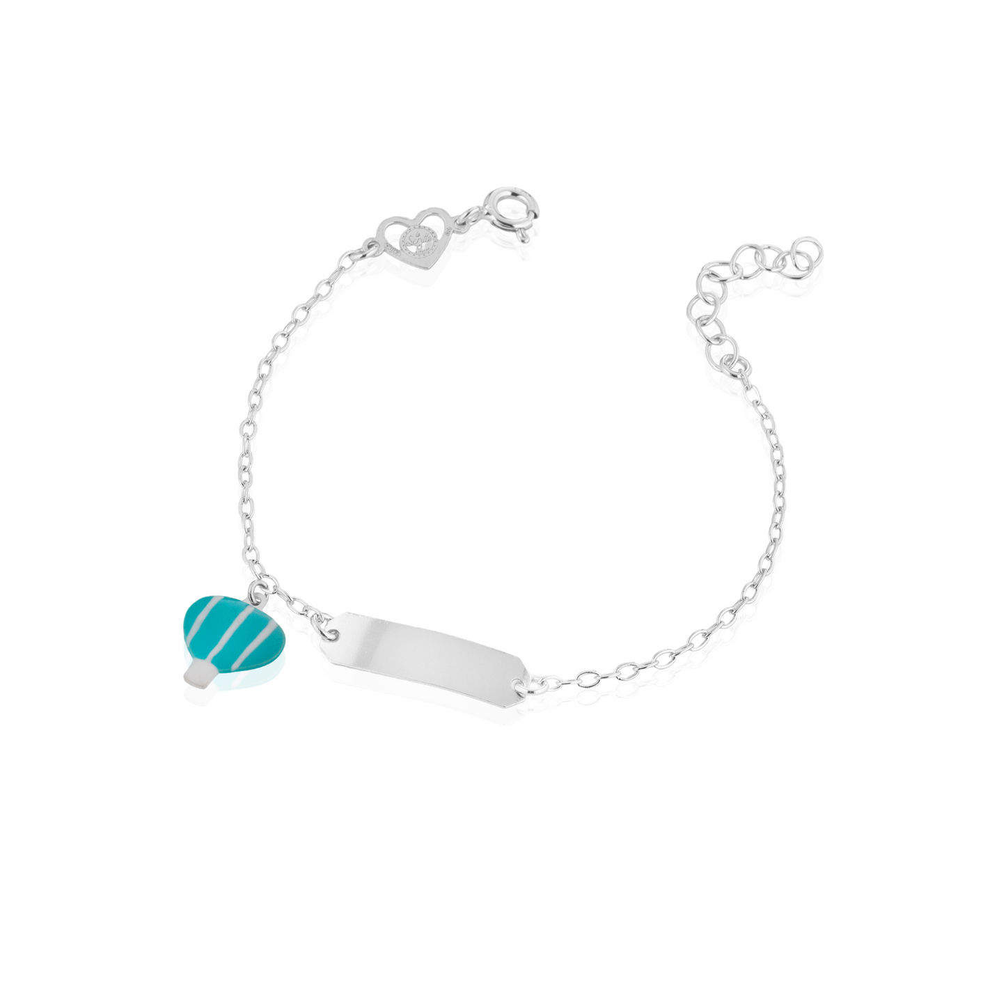 Bracciale baby targa con mongolfiera