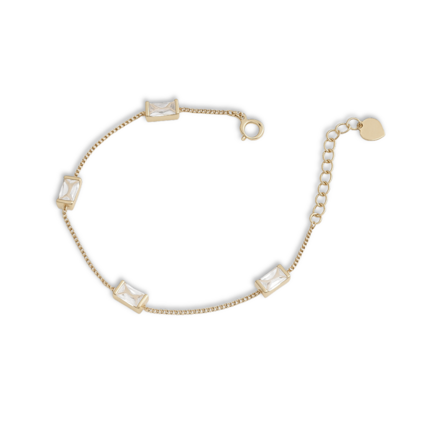 Bracciale con elementi baguette crystal