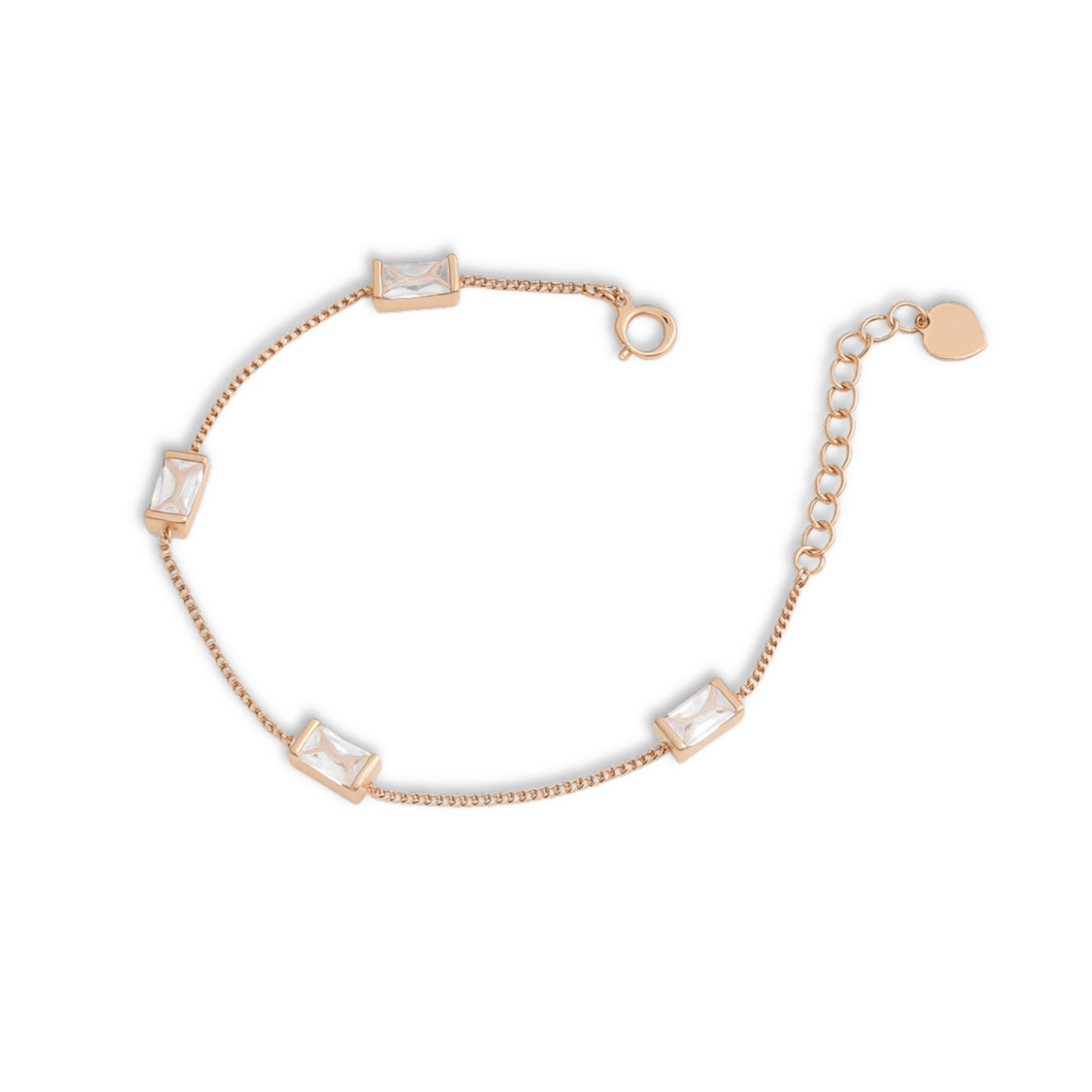 Bracciale con elementi baguette crystal
