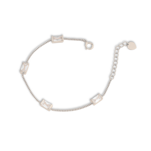 Bracciale con elementi baguette crystal