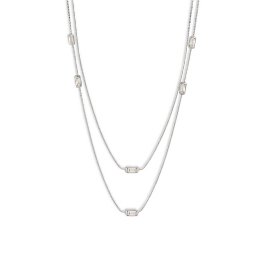Collana con elementi baguette crystal
