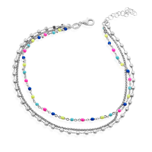 Cavigliera palline multicolor