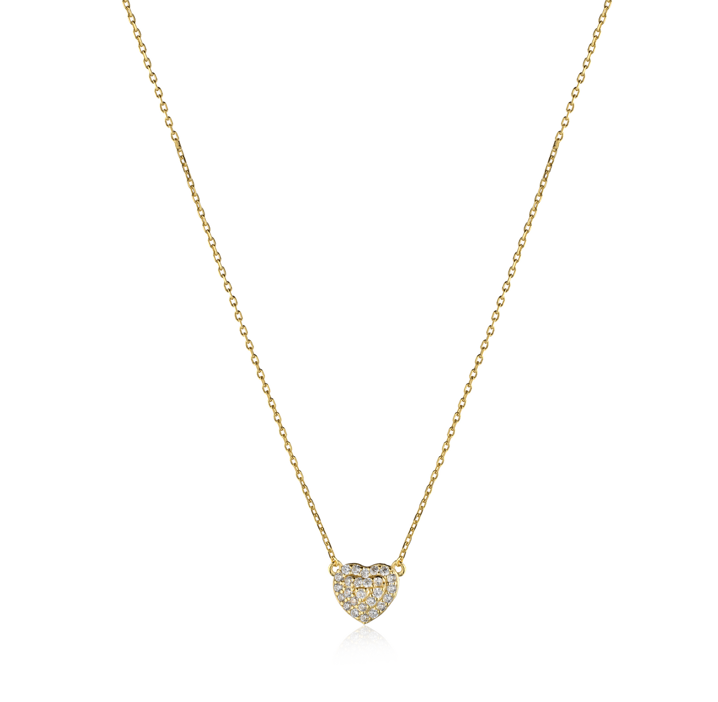Collana Amour Pavè 0,8 cm