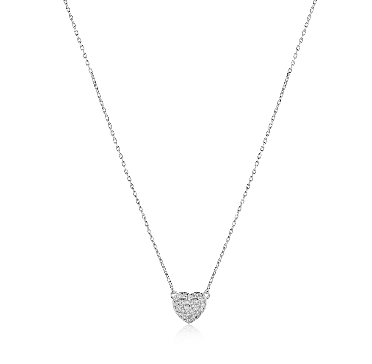 Collana Amour Pavè 0,8 cm