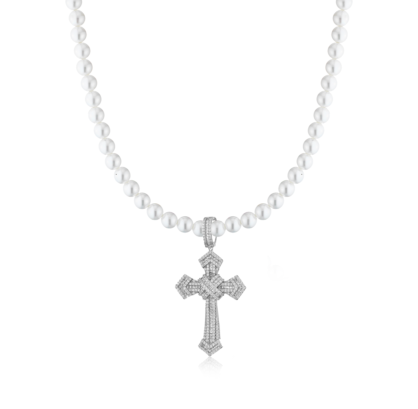Collana di perle con croce