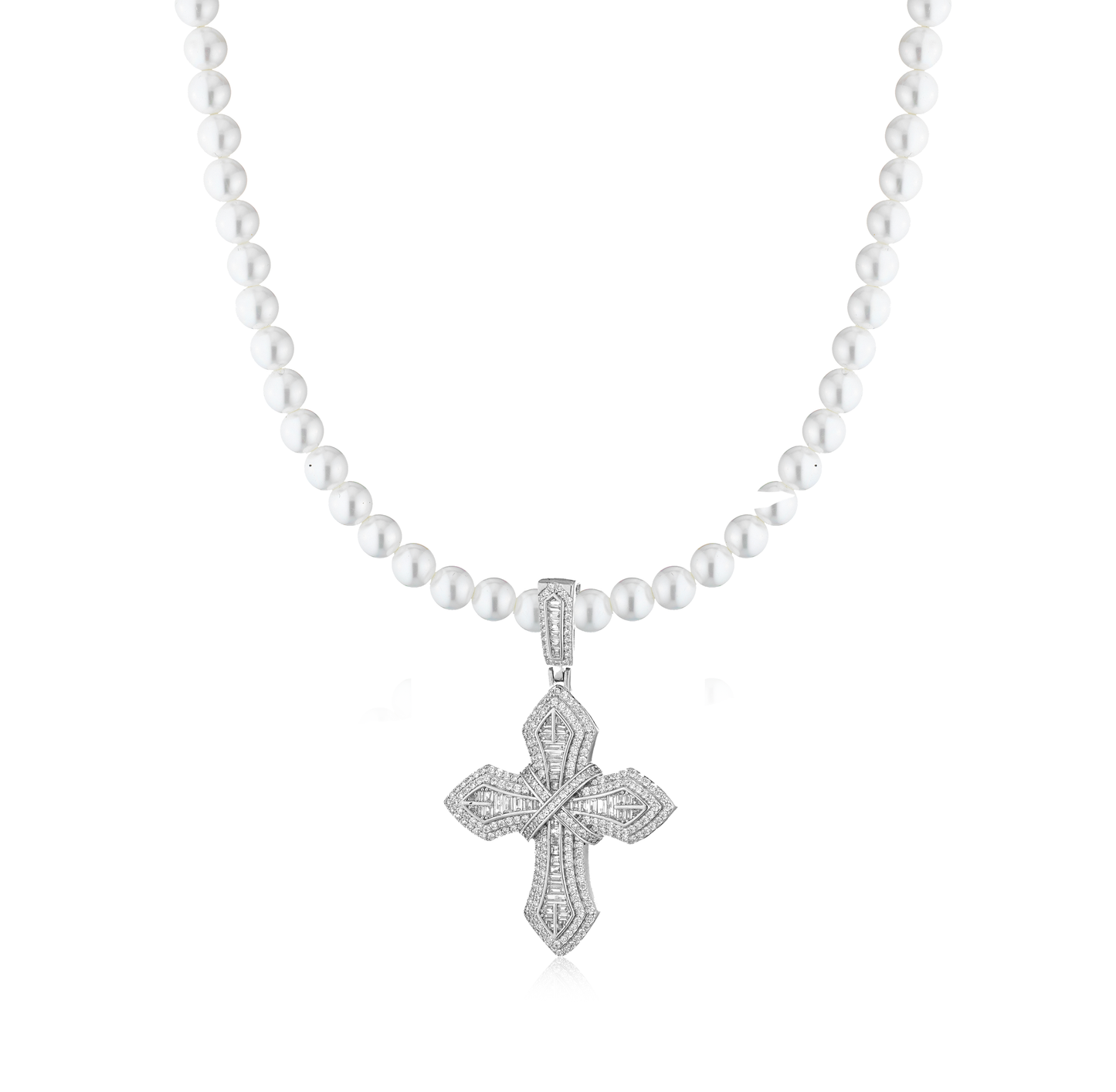Collana di perla con croce