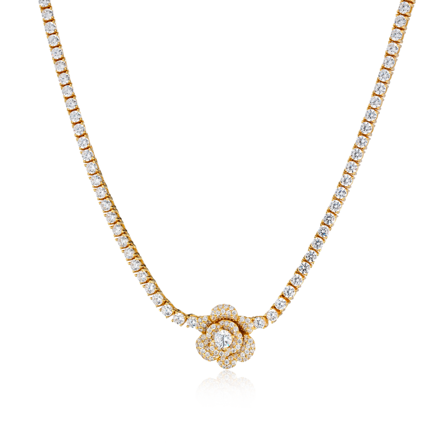 Collana Tennis Fleurs