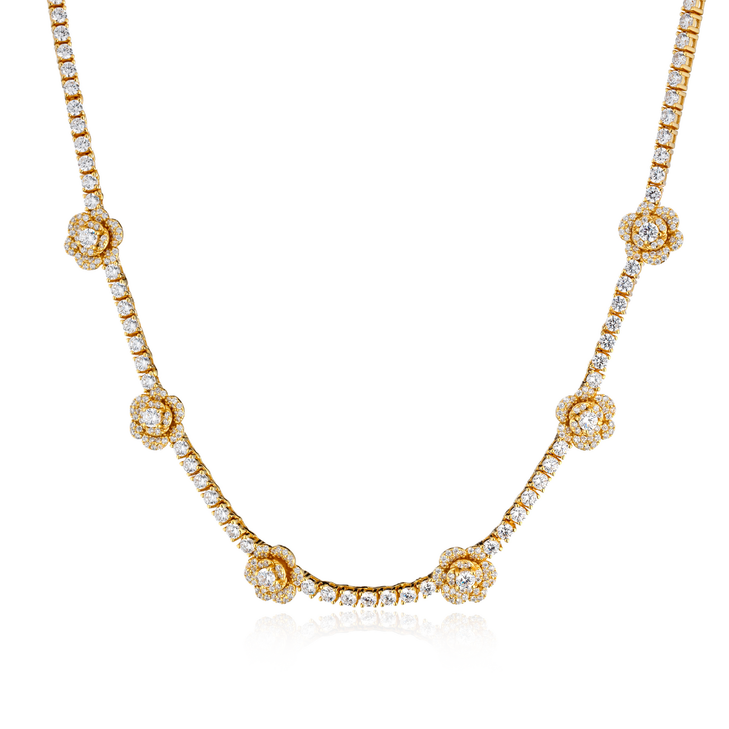 Collana Tennis Fleurs