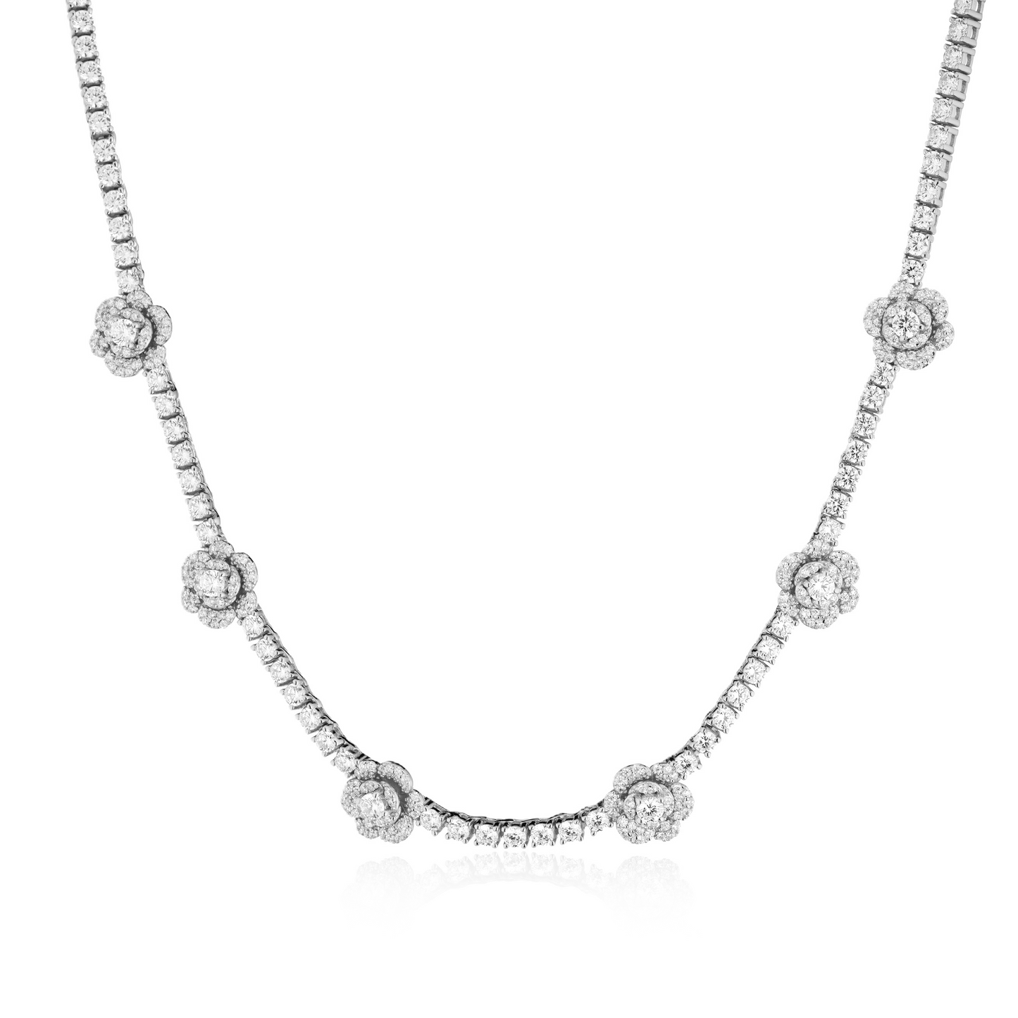 Collana Tennis Fleurs
