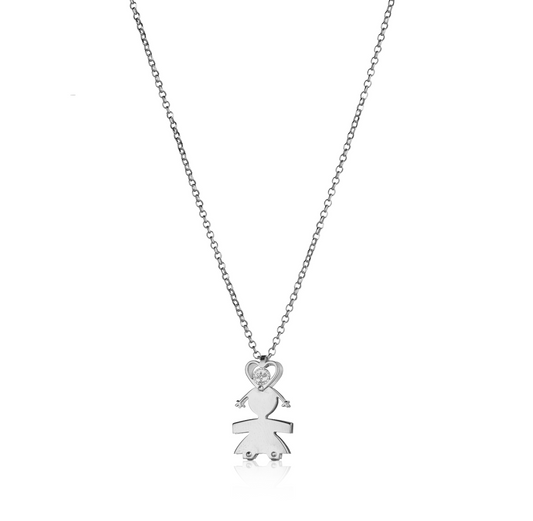 Collana bimba due lastre 2 cm