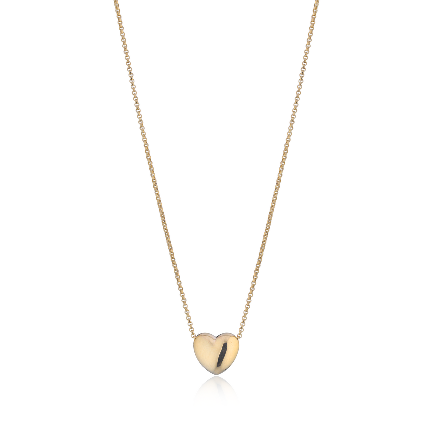 Collana cuore bombato 1 cm