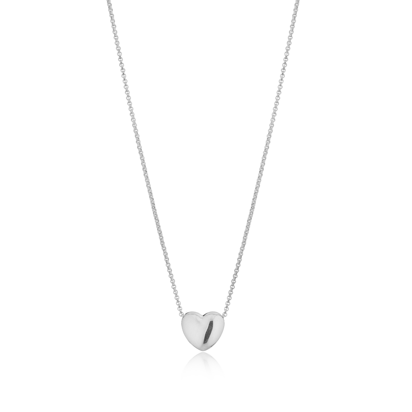 Collana cuore bombato 1 cm
