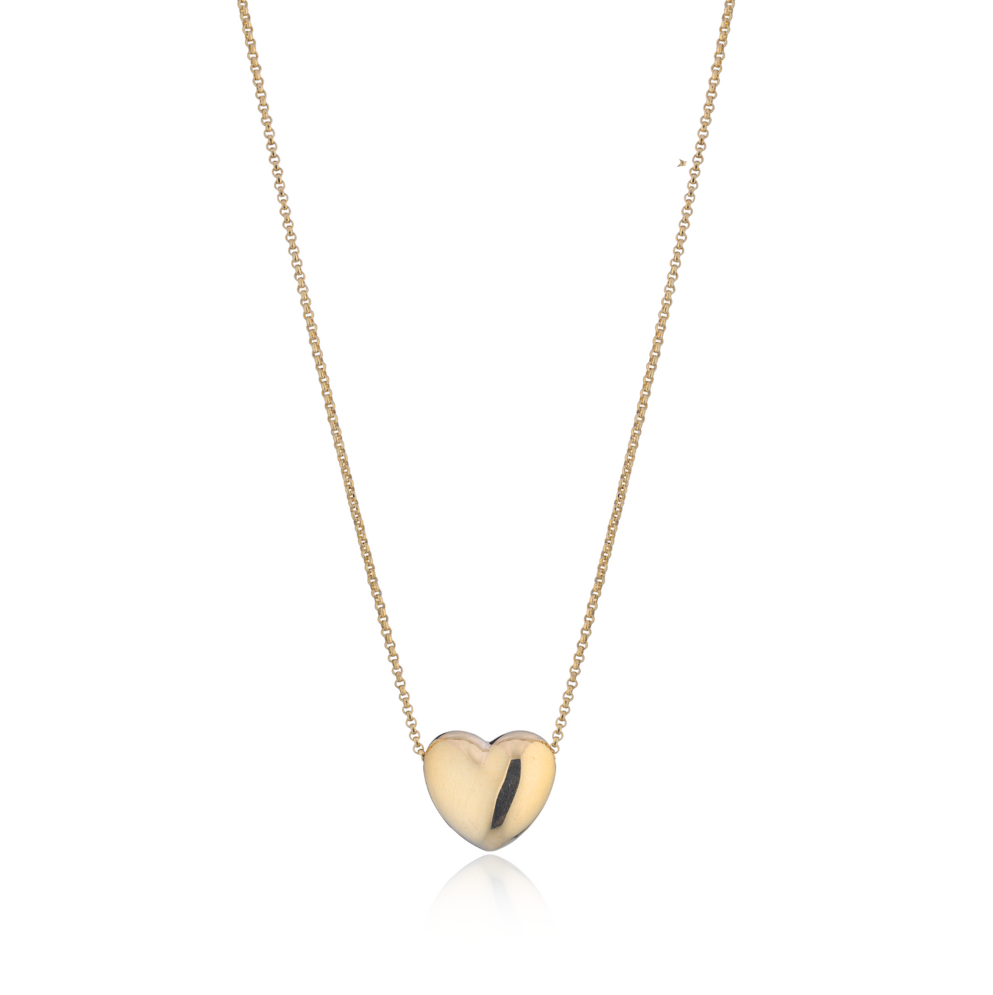 Collana cuore bombato 1,3 cm