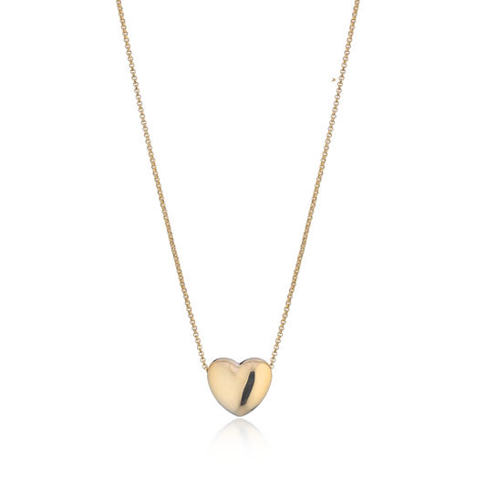 Collana cuore bombato 1,3 cm