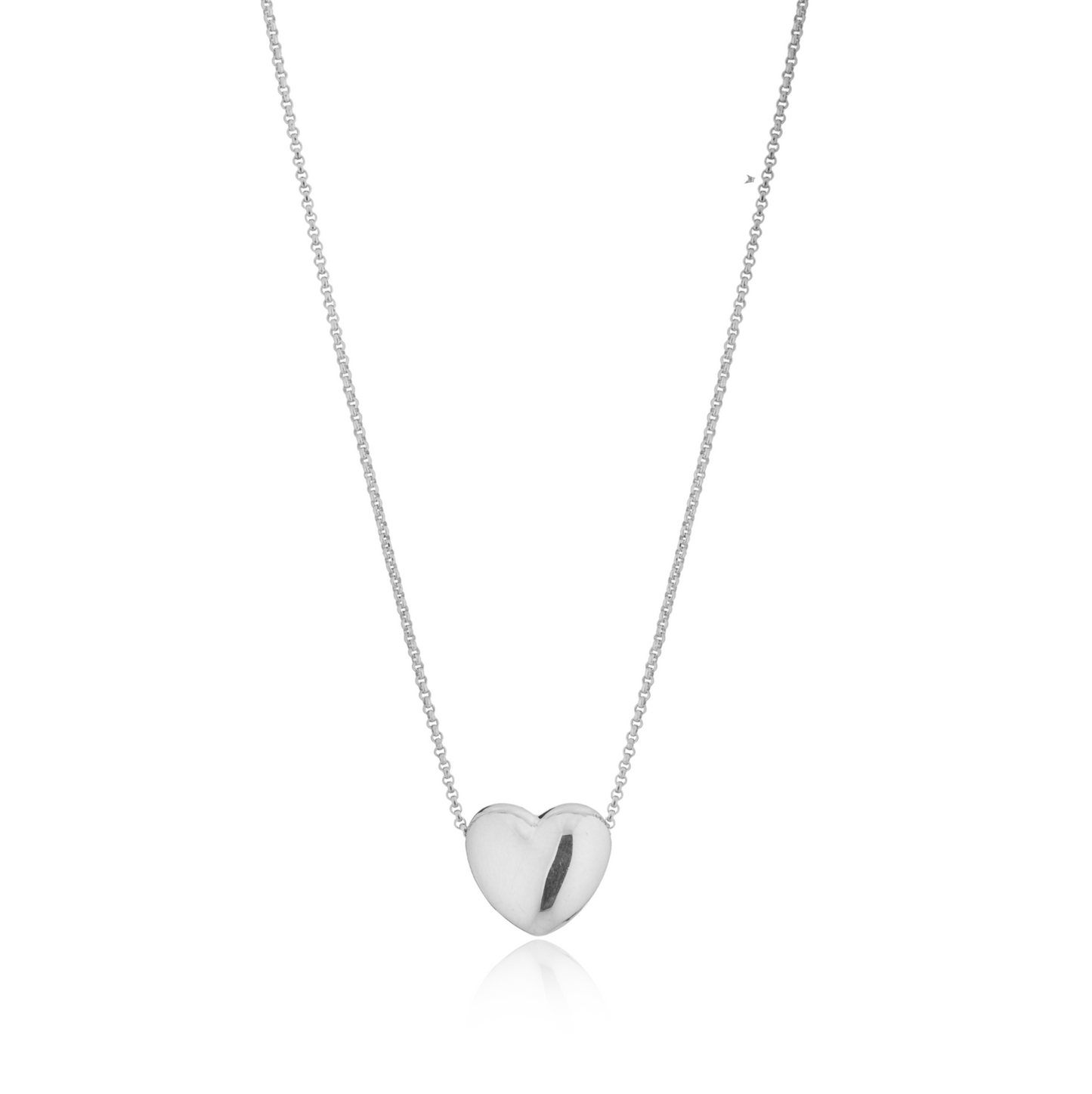 Collana cuore bombato 1,3 cm