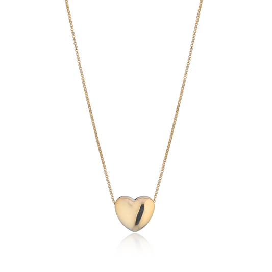 Collana cuore bombato 1,8 cm
