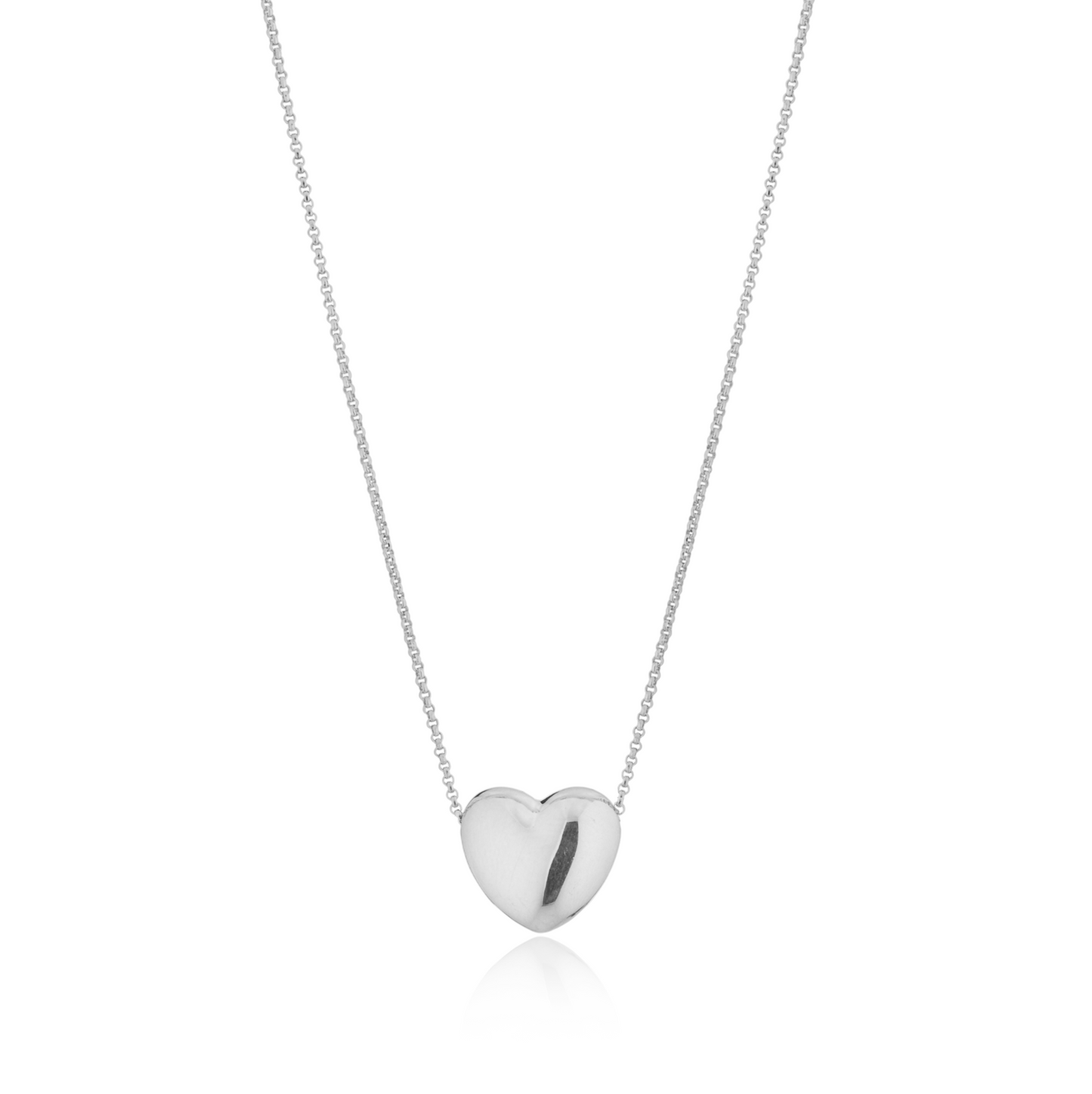 Collana cuore bombato 1,8 cm