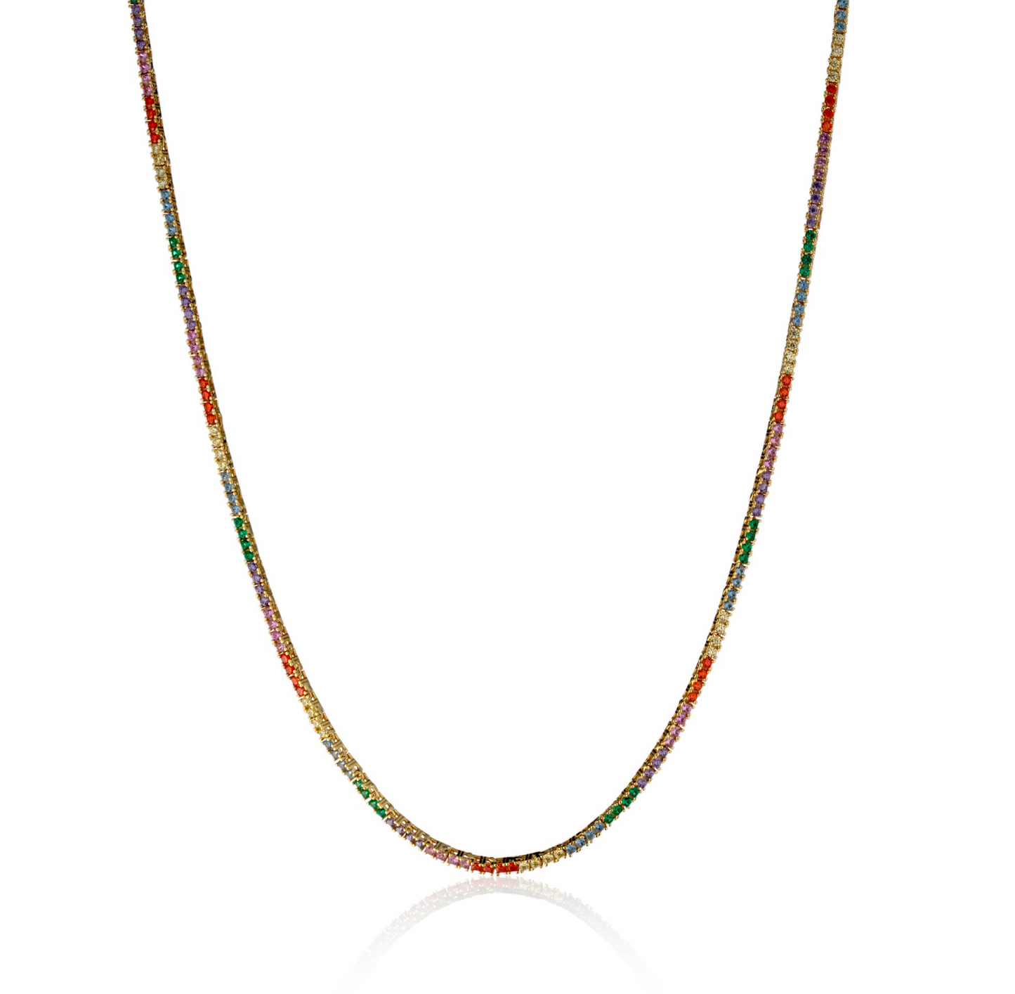 Collana Tennis multicolor 1,5mm