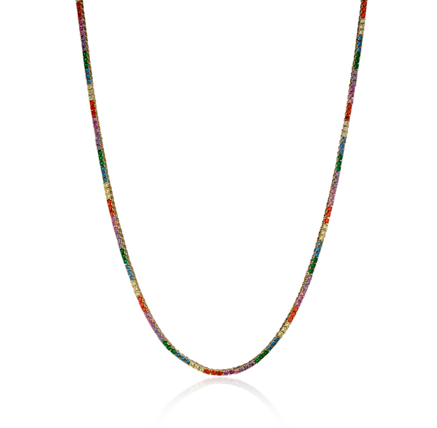 Collana Tennis multicolor 2mm