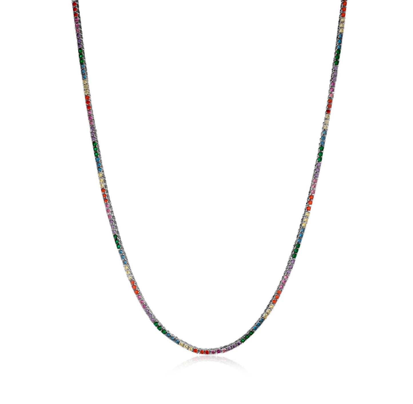 Collana Tennis multicolor 2mm