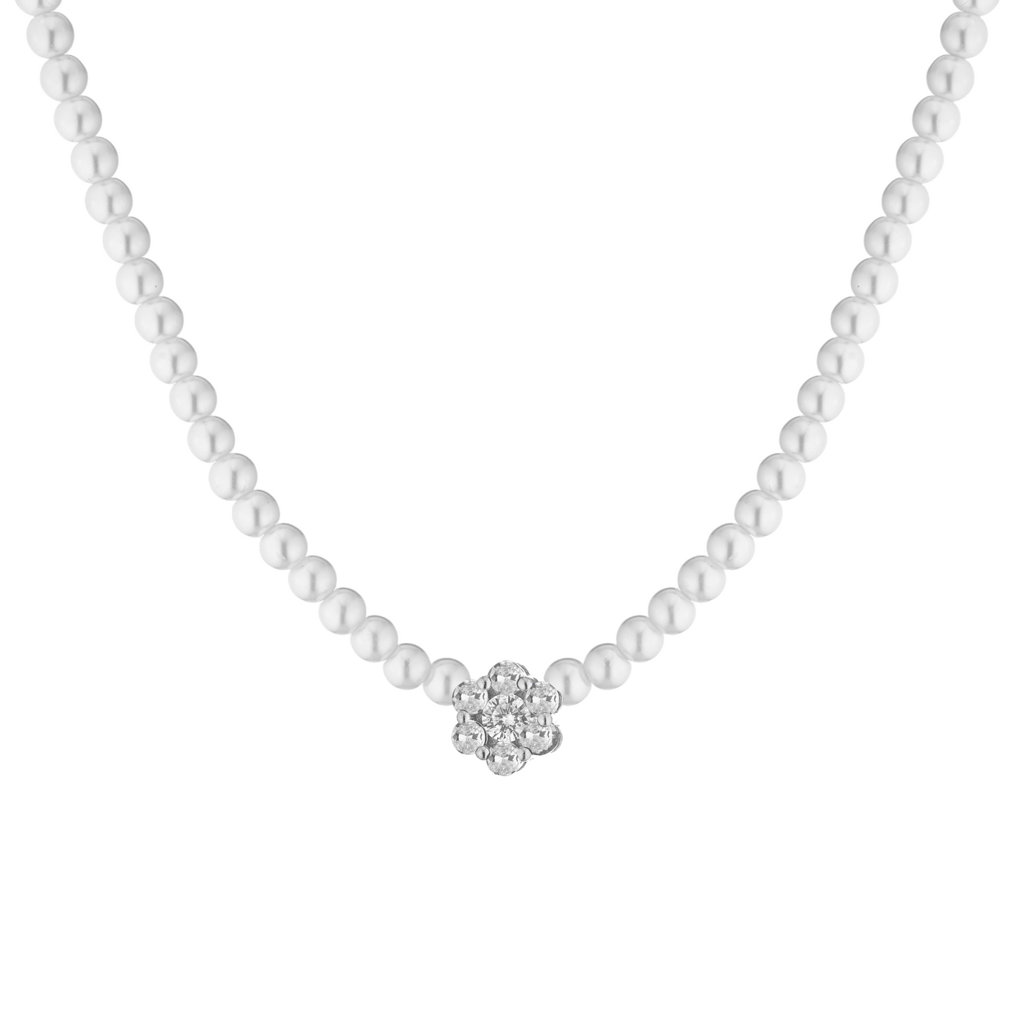 Collana di perle con fiorellino