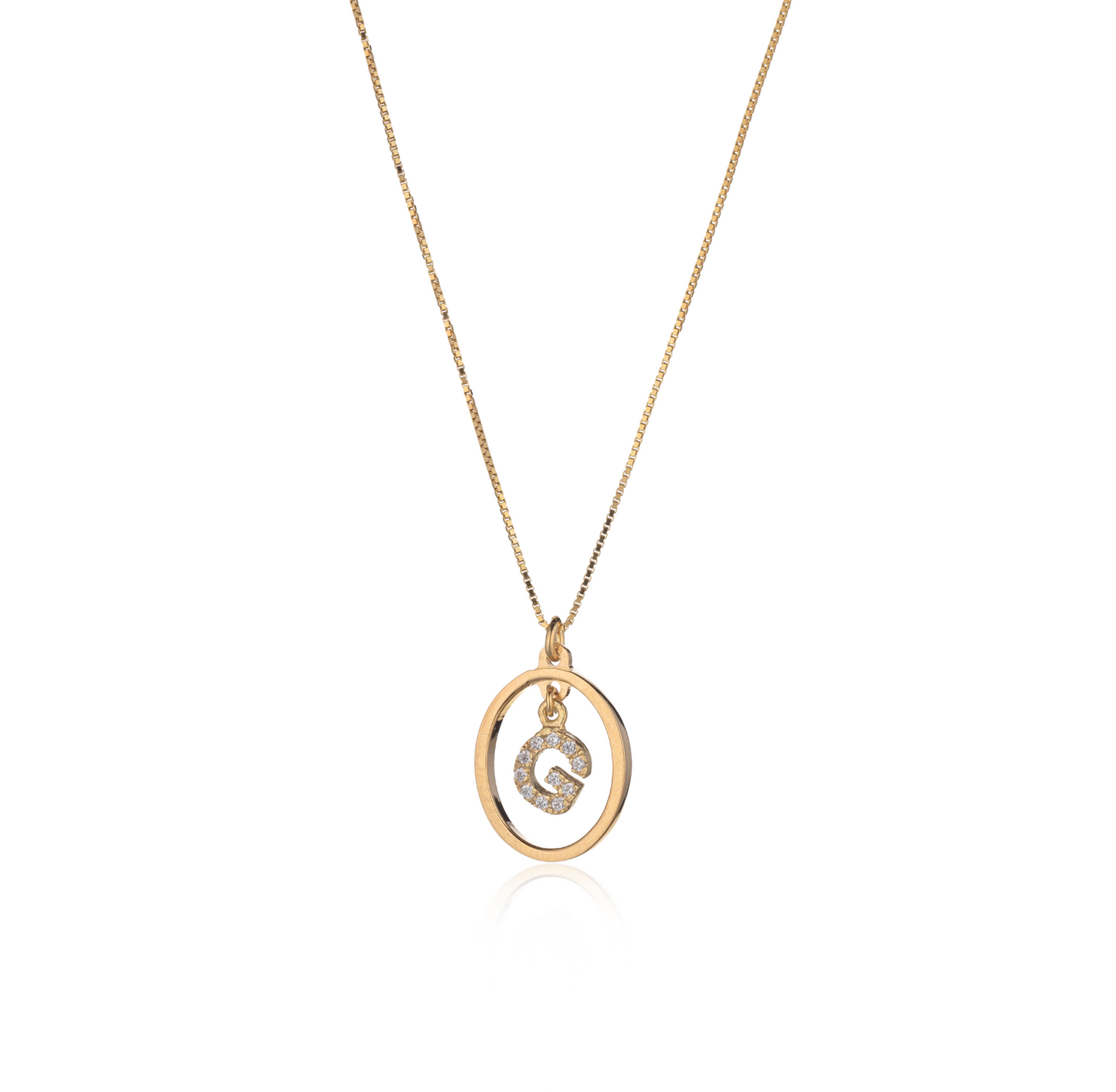 OvalInitial Necklace