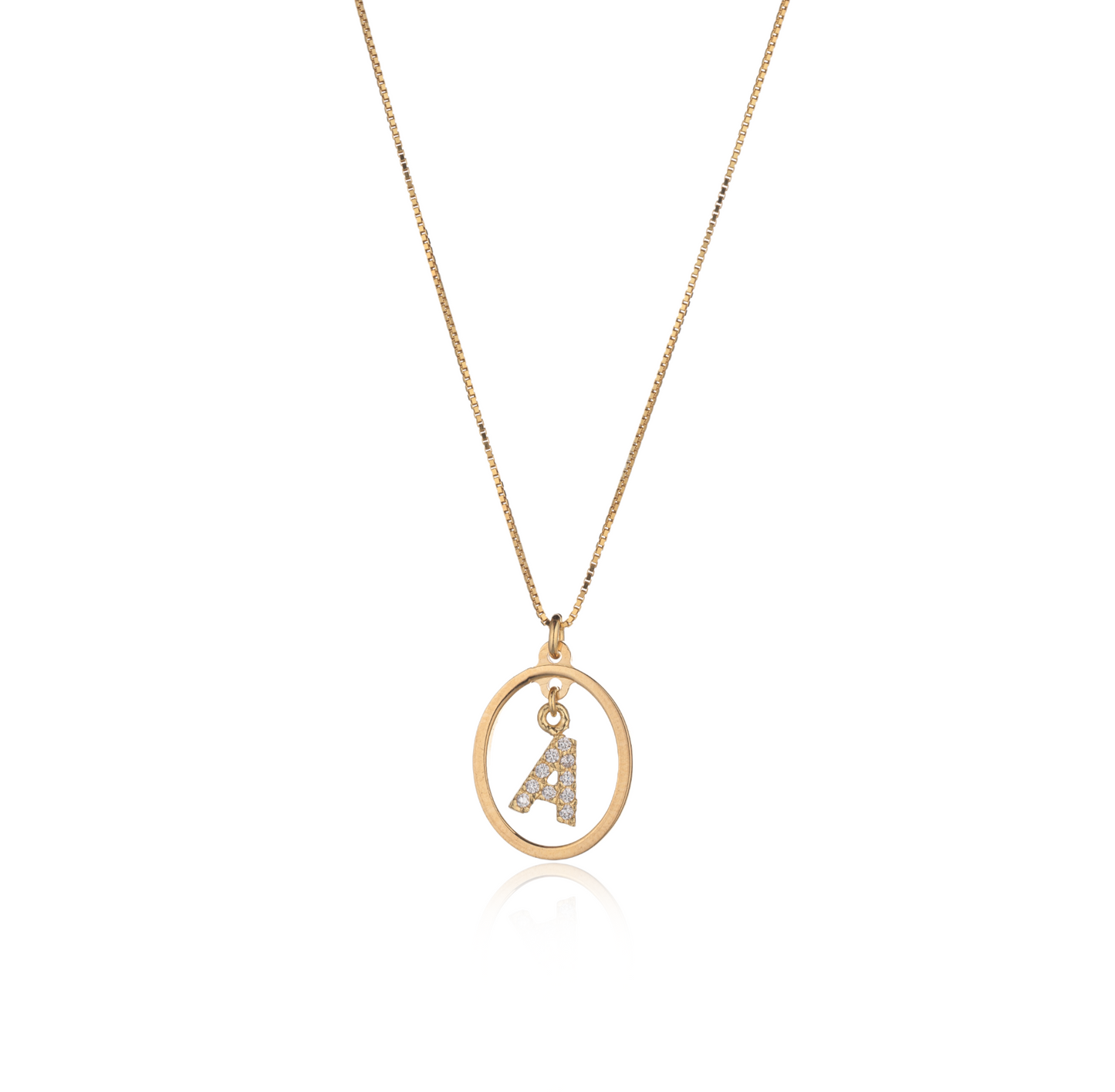 OvalInitial Necklace